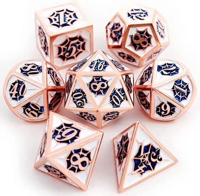 Spider-Man Solid Metal Polyhedral Dice Set DND RPG Gaya Mewah