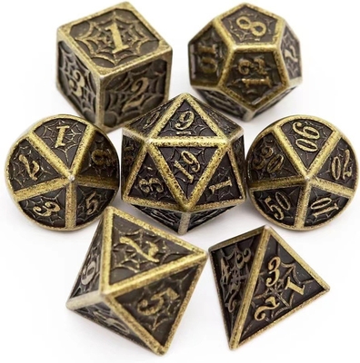 Spider-Man Solid Metal Polyhedral Dice Set DND RPG Gaya Mewah