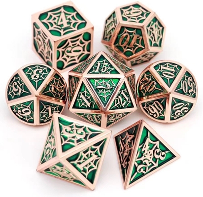 Spider-Man Solid Metal Polyhedral Dice Set DND RPG Gaya Mewah
