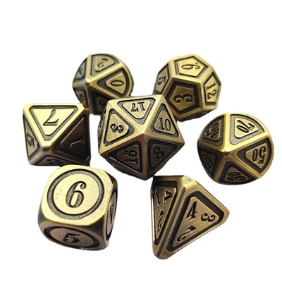 Antique Bronze Metal Dice Set Orang Kelima Game Warna Stray Earth Alloy Dice