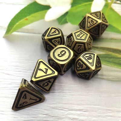 Antique Bronze Metal Dice Set Orang Kelima Game Warna Stray Earth Alloy Dice