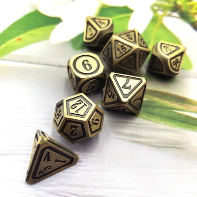 Antique Bronze Metal Dice Set Orang Kelima Game Warna Stray Earth Alloy Dice
