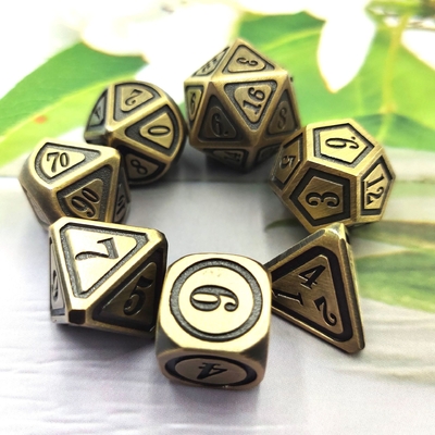 Antique Bronze Metal Dice Set Orang Kelima Game Warna Stray Earth Alloy Dice