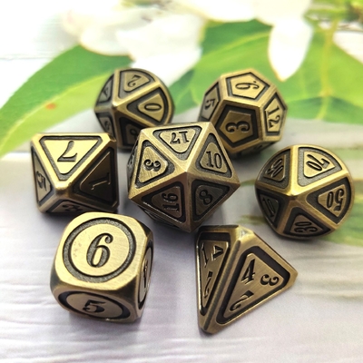Antique Bronze Metal Dice Set Orang Kelima Game Warna Stray Earth Alloy Dice