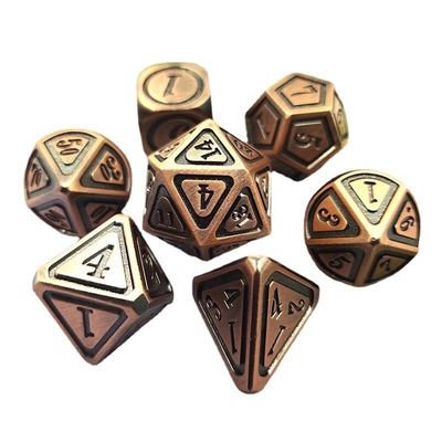 Antique Bronze Metal Dice Set Orang Kelima Game Warna Stray Earth Alloy Dice