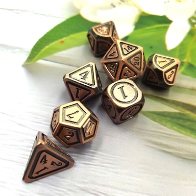 Antique Bronze Metal Dice Set Orang Kelima Game Warna Stray Earth Alloy Dice