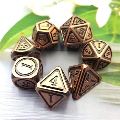 Antique Bronze Metal Dice Set Orang Kelima Game Warna Stray Earth Alloy Dice