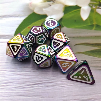 Solid Berwarna Metal Dice Set Pedang Listrik Craft Naga Dan Dungeon