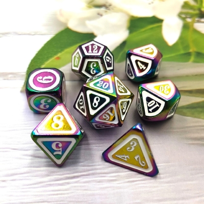 Solid Berwarna Metal Dice Set Pedang Listrik Craft Naga Dan Dungeon