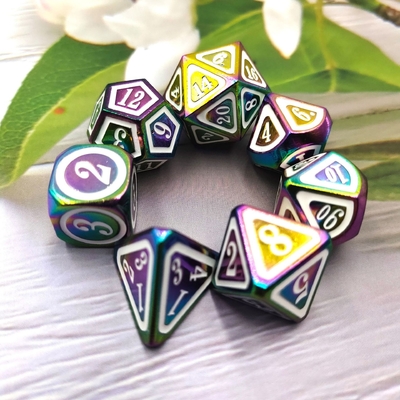 Solid Berwarna Metal Dice Set Pedang Listrik Craft Naga Dan Dungeon