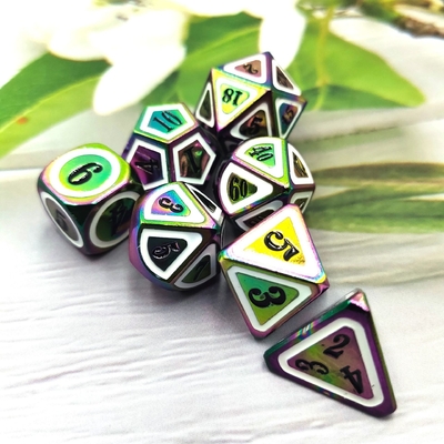 Solid Berwarna Metal Dice Set Pedang Listrik Craft Naga Dan Dungeon