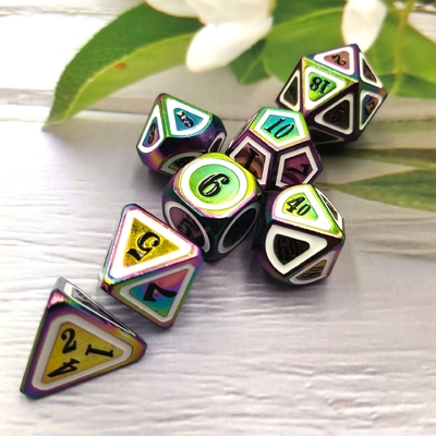 Solid Berwarna Metal Dice Set Pedang Listrik Craft Naga Dan Dungeon