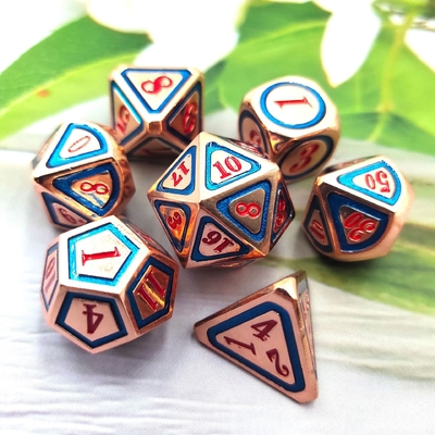 DND RPG Solid Metal Dice Suits Teknologi Berenang Elektro Berkeliaran Bumi
