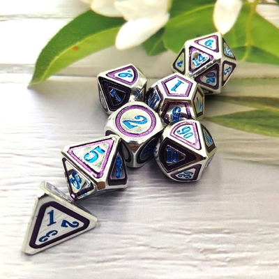 DND RPG Solid Metal Dice Suits Teknologi Berenang Elektro Berkeliaran Bumi