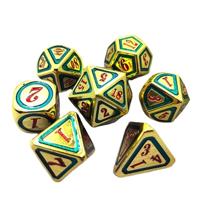 DND RPG Solid Metal Dice Suits Teknologi Berenang Elektro Berkeliaran Bumi