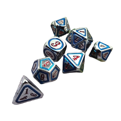 DND RPG Solid Metal Dice Suits Teknologi Berenang Elektro Berkeliaran Bumi
