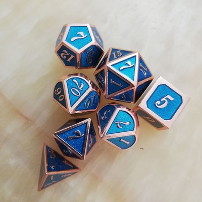 Enamel kerajinan logam padat dadu set Bude Pintu Pria Cruch DND RPG