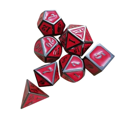 Enamel kerajinan logam padat dadu set Bude Pintu Pria Cruch DND RPG