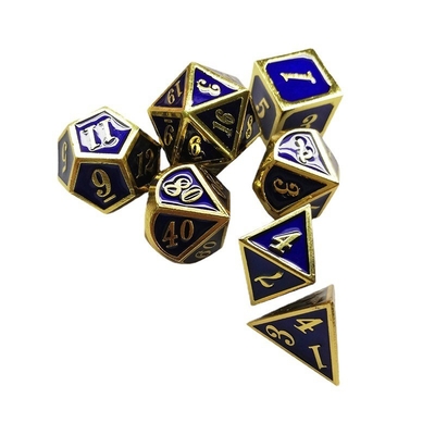 Enamel kerajinan logam padat dadu set Bude Pintu Pria Cruch DND RPG