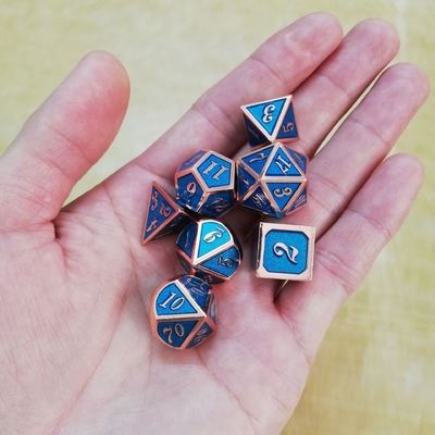 Enamel kerajinan logam padat dadu set Bude Pintu Pria Cruch DND RPG