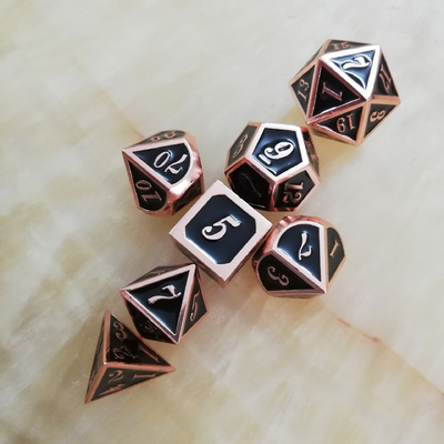 Enamel kerajinan logam padat dadu set Bude Pintu Pria Cruch DND RPG