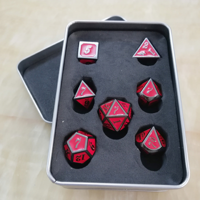 Enamel kerajinan logam padat dadu set Bude Pintu Pria Cruch DND RPG