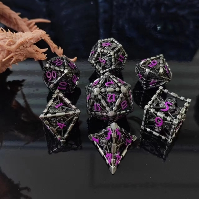 Antique Hollow Metal Dice Suite Dragon And Underground City Board Game DND RPG