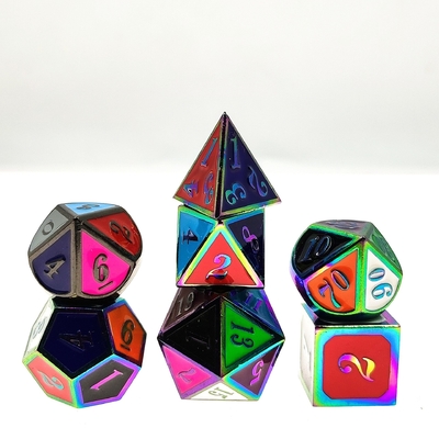 Berwarna-warni Enamel Kerajinan Logam Padat dadu Naga Dan Game Papan DND RPG