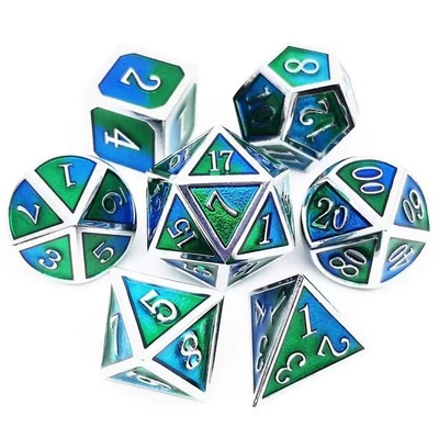 Berwarna-warni Enamel Kerajinan Logam Padat dadu Naga Dan Game Papan DND RPG