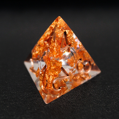Yellow Flurry Line RPG Resin Dice Set Krusu DND Untuk Hadiah Dan Koleksi