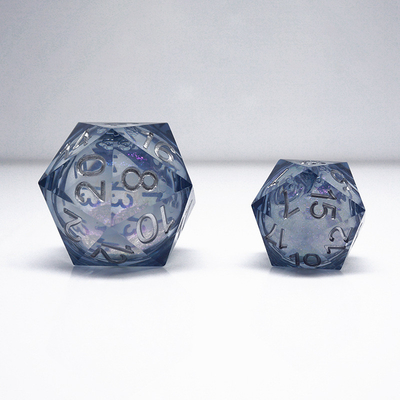 Satu Sequined Liquid Flow Sand Resin Dice# Dnd#Rpg#Coc Smooth Edge
