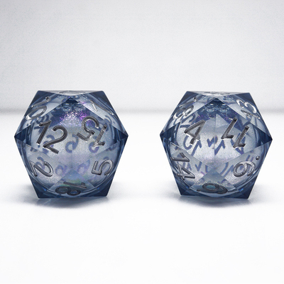 Satu Sequined Liquid Flow Sand Resin Dice# Dnd#Rpg#Coc Smooth Edge