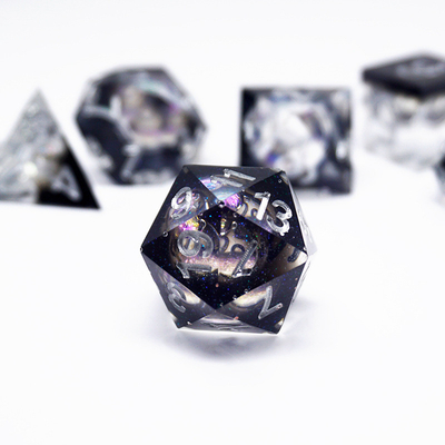 Set dadu digital resin hijau multi -faceted permainan tablet dadu#rpg#dnd#coc