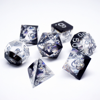 Set dadu digital resin hijau multi -faceted permainan tablet dadu#rpg#dnd#coc