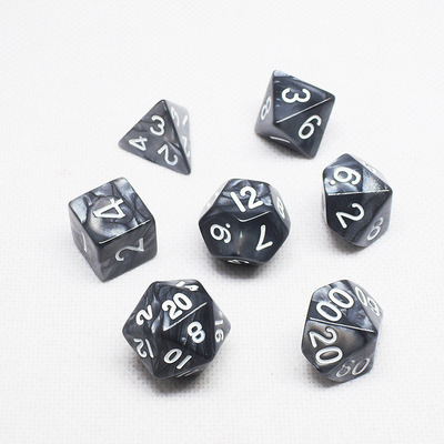 Poly Color Resin Dice Set#Rpg#Dnd#Coc Marmer Pola Preminum dan Mewah