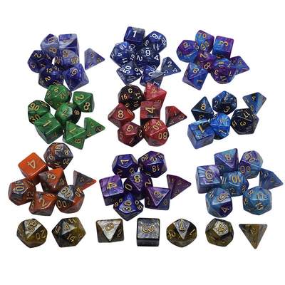 Poly Color Resin Dice Set#Rpg#Dnd#Coc Marmer Pola Preminum dan Mewah