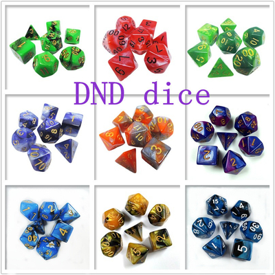 Poly Color Resin Dice Set#Rpg#Dnd#Coc Marmer Pola Preminum dan Mewah