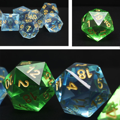 Multi -Color Resin material Dice Set#Rpg#Dnd#Coc Transparan