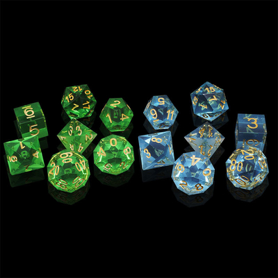 Multi -Color Resin material Dice Set#Rpg#Dnd#Coc Transparan