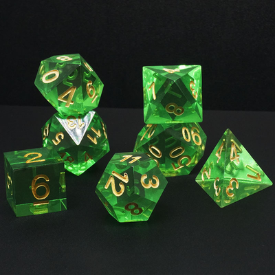 Multi -Color Resin material Dice Set#Rpg#Dnd#Coc Transparan