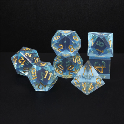 Multi -Color Resin material Dice Set#Rpg#Dnd#Coc Transparan