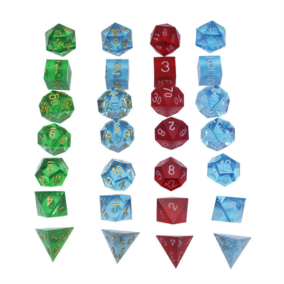 Multi -Color Resin material Dice Set#Rpg#Dnd#Coc Transparan
