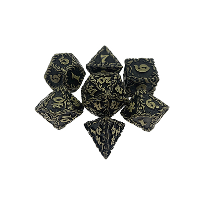 Red Tree Vine Metal Multi -Face Dice Collection Game Desktop Dnd&amp;Rpg&amp;Coc
