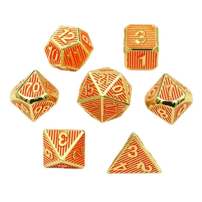 Vertical Metal Multi Face Dice Game Desktop Dnd Rpg Coc Warna Perunggu