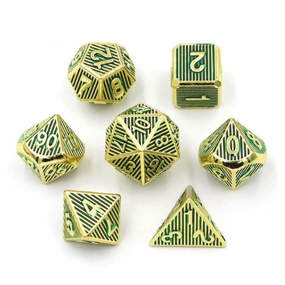 Vertical Metal Multi Face Dice Game Desktop Dnd Rpg Coc Warna Perunggu