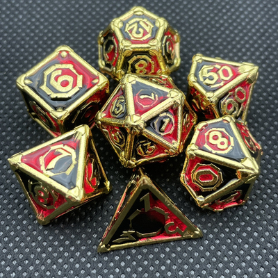 Game Desktop Metal Multi Face RPG Dice Set Dnd Coc Berwarna Berbagai