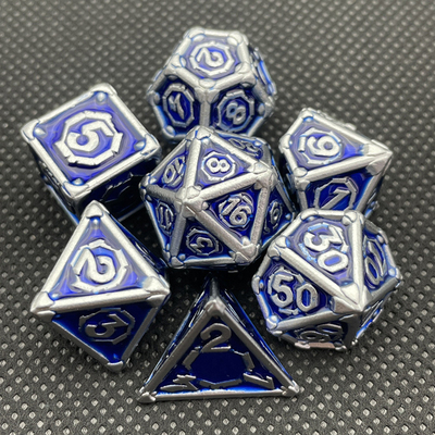 Metal Multi-Face Dice Dnd Rpg Coc Game Desktop Portable