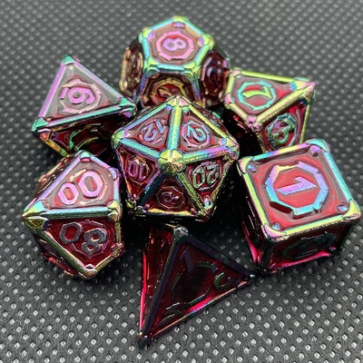 Metal Multi-Face Dice Dnd Rpg Coc Game Desktop Portable