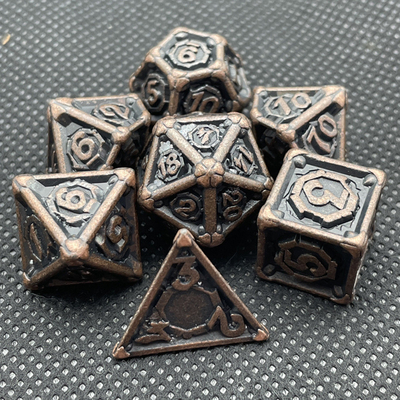 Metal Multi-Face Dice Dnd Rpg Coc Game Desktop Portable