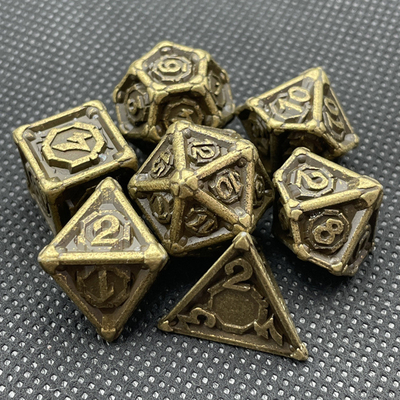 Metal Multi-Face Dice Dnd Rpg Coc Game Desktop Portable